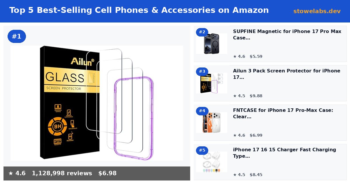 Top 5 Best-Selling Cell Phones & Accessories on Amazon (May 2026)