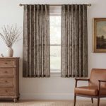 StangH Vintage Floral Linen Curtains – 63″ Light-Filtering Panels (Set of 2)
