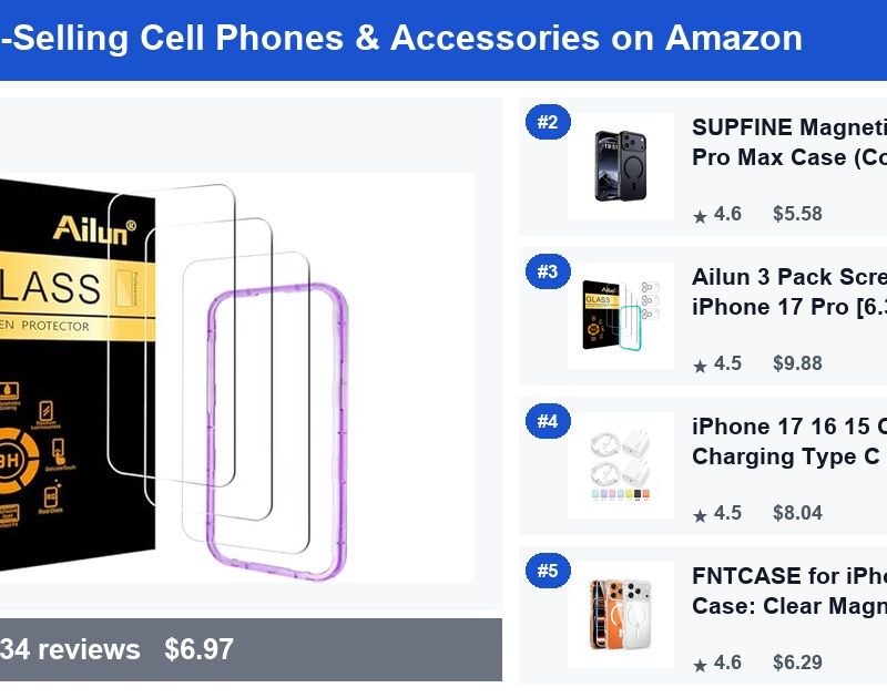 Top 5 Best-Selling Cell Phones & Accessories on Amazon — July 2026